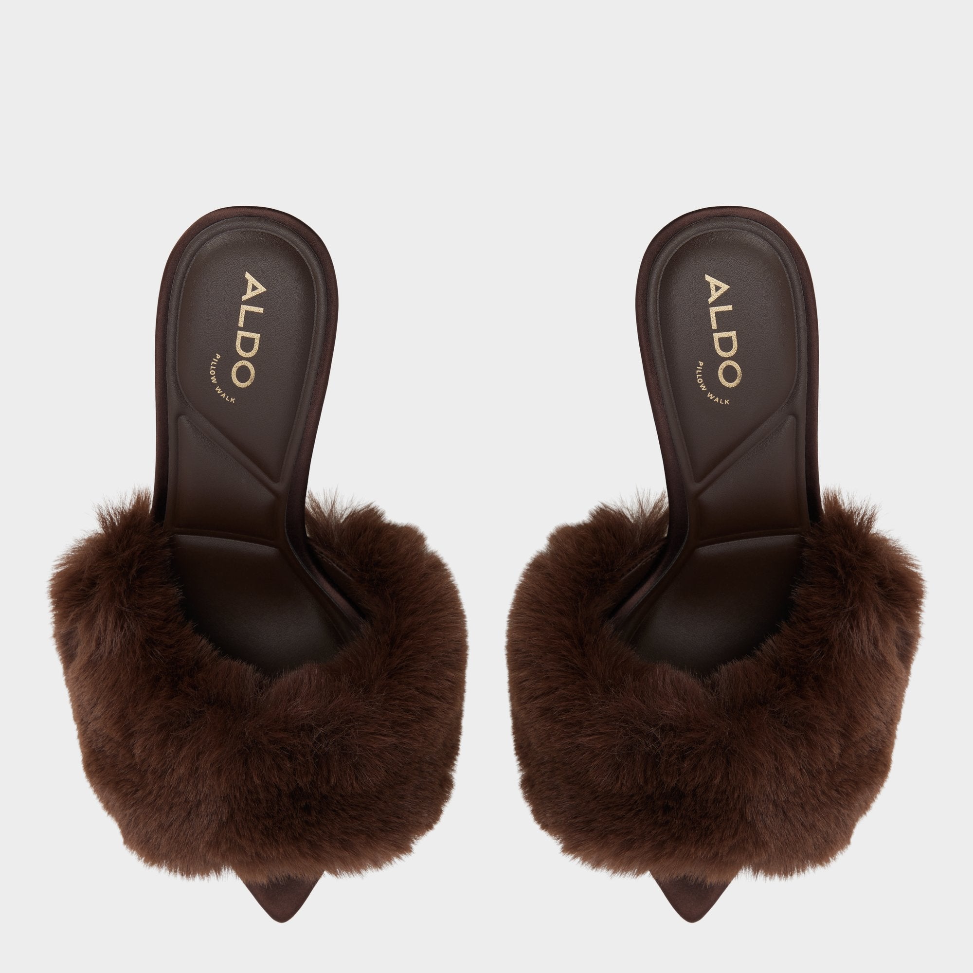 ALDO Anniebrilden mule talon marron fausse fourrure