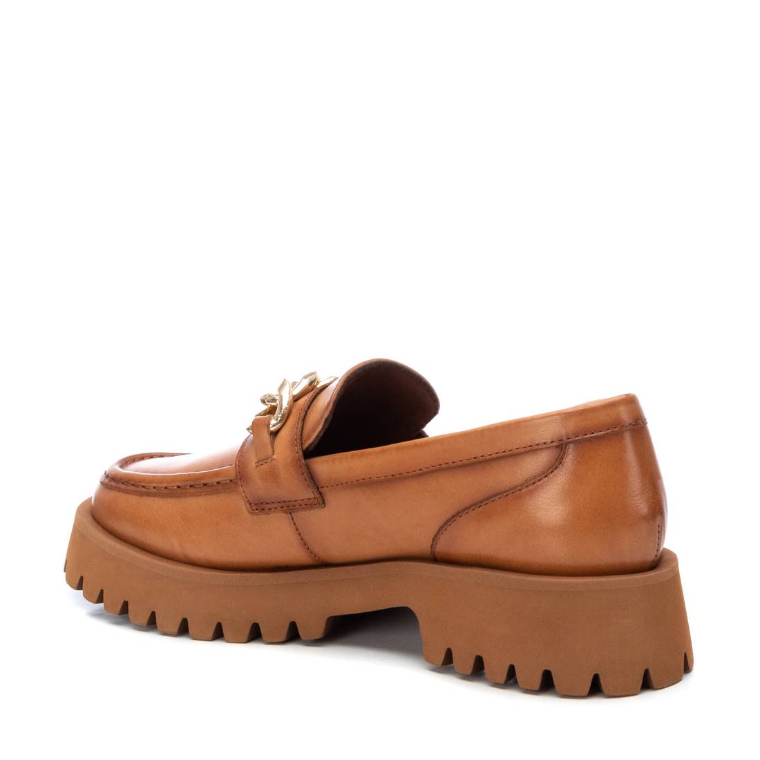 Carmela 16097502 mocassins cuir marron chaîne