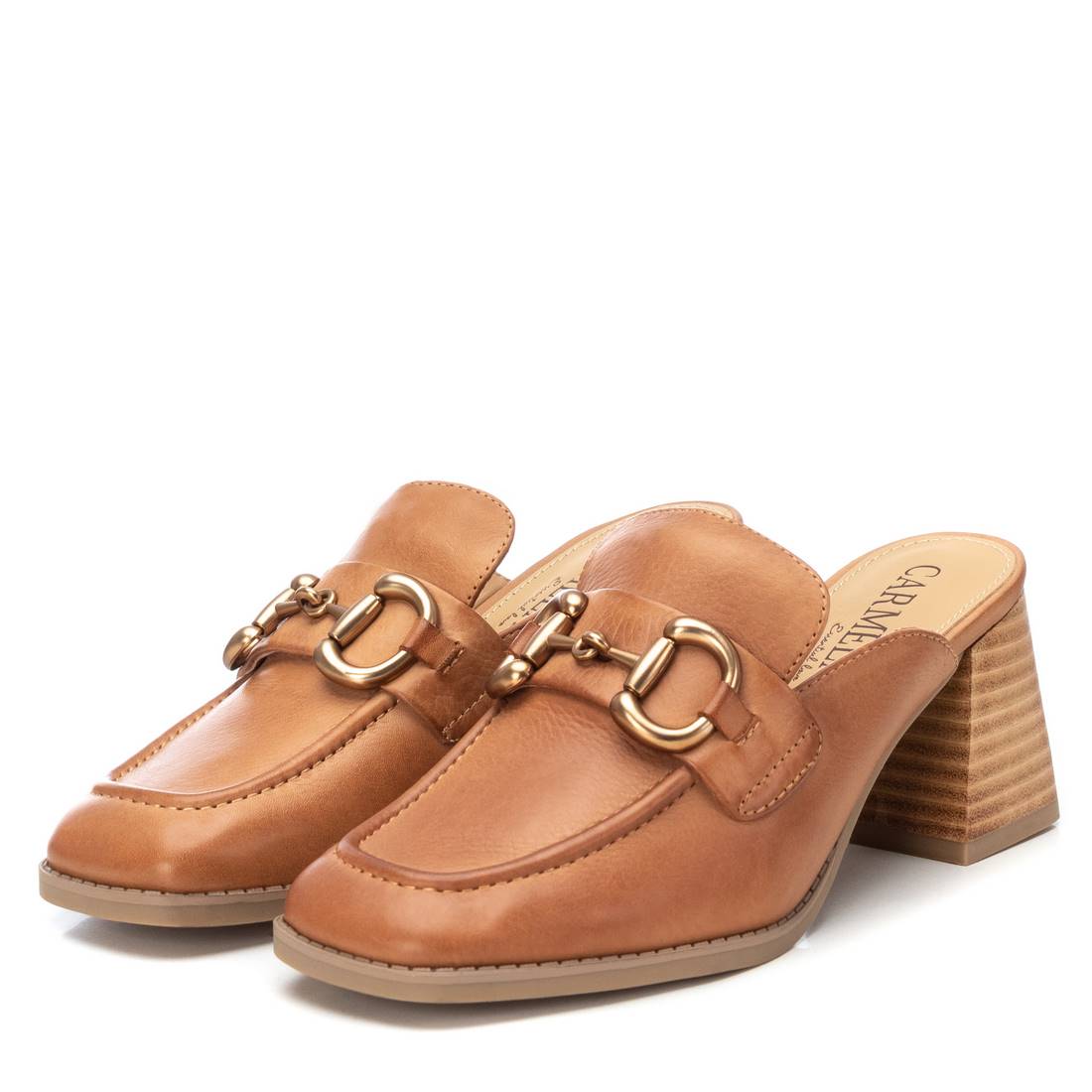 Carmela 16144502 mules femme marron cuir talon