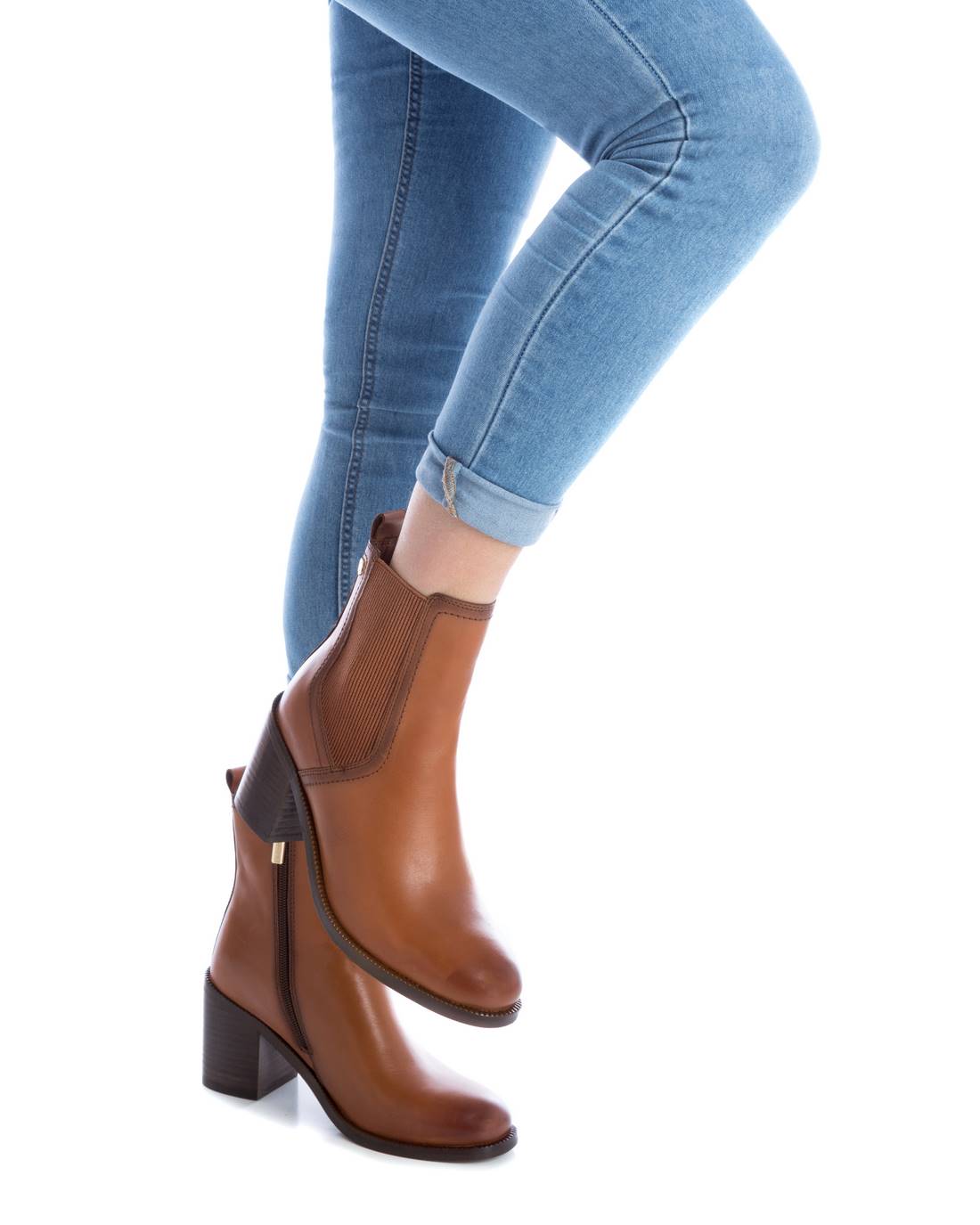 Carmela 16101902 bottines cuir marron talon 7 cm