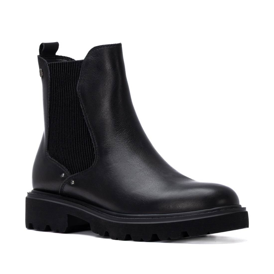 Carmela 16433801 bottines cuir noir talon bas