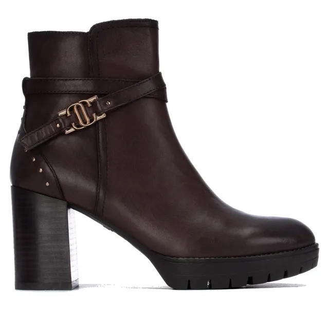 Carmela 16428003 bottine femme cuir marron talon moyen