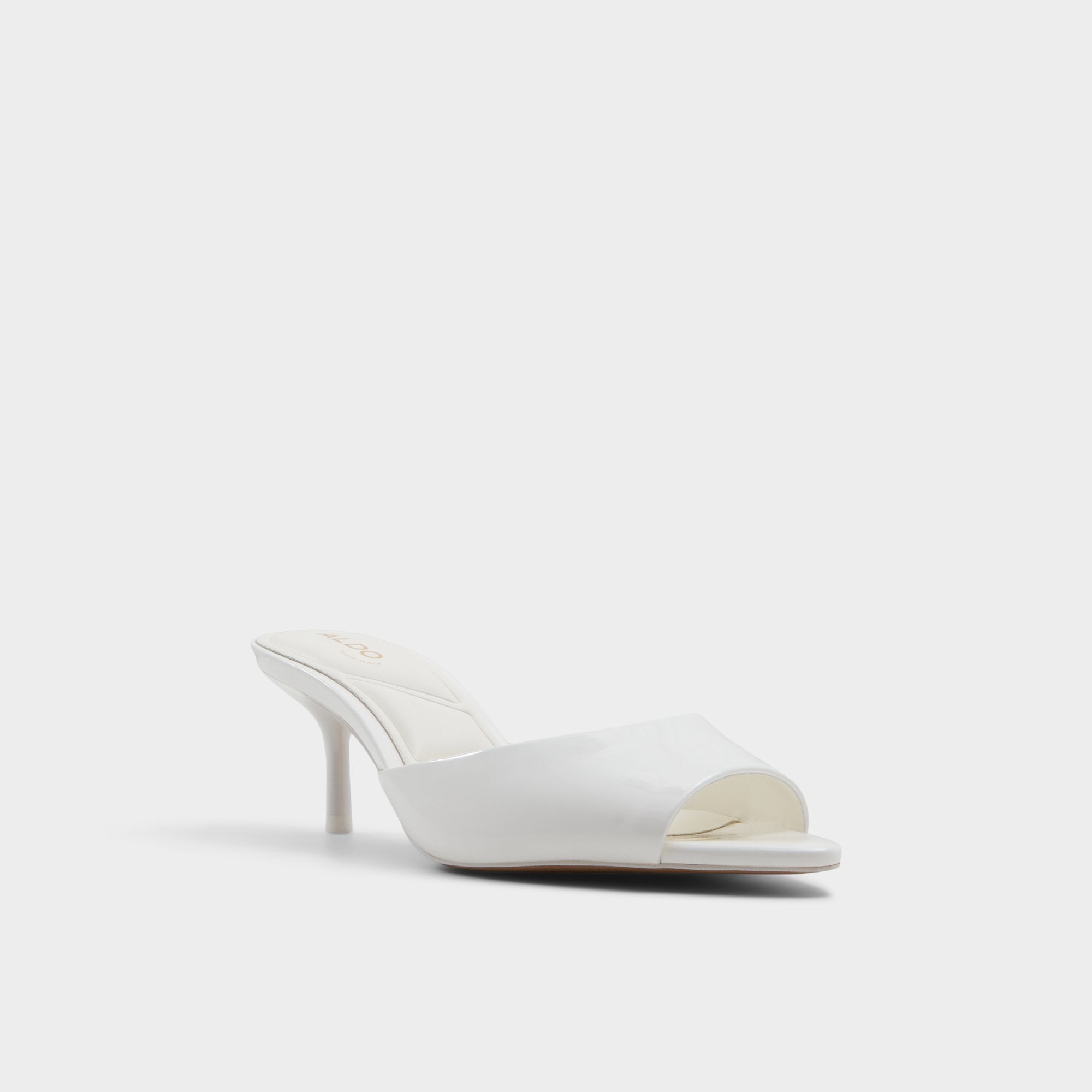 ALDO Dovedale mules à petit talon blanc