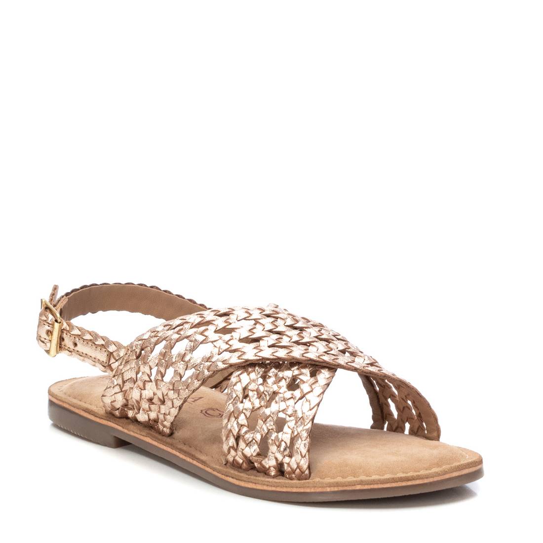 Carmela 16164501 sandales cuir femme doré plat