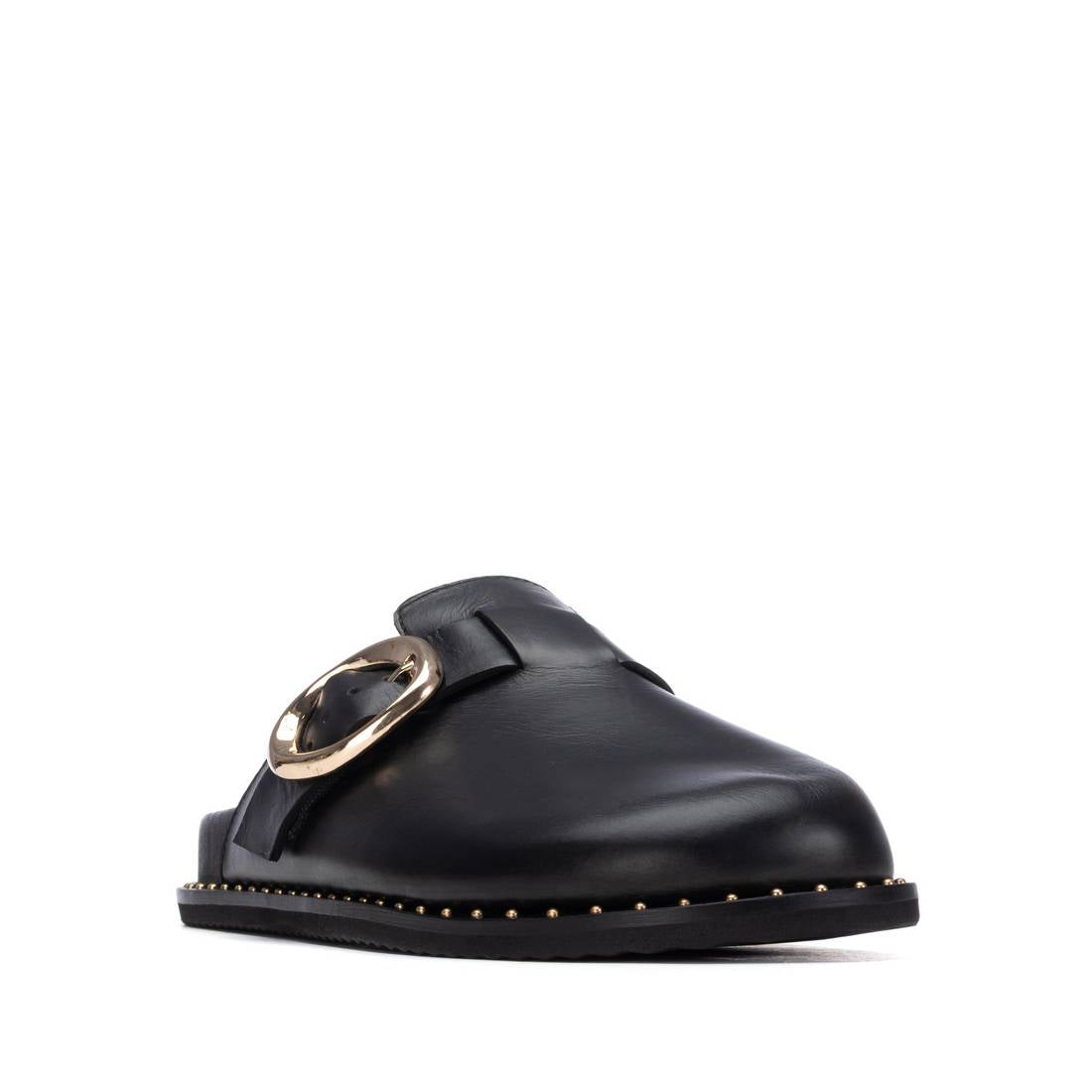 Carmela 16327801 sabots femme noir cuir clouté