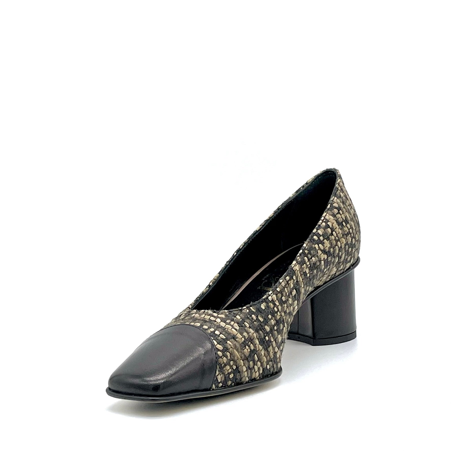 Elata 54521 escarpins tweed beige 37 talon 5,5 cm