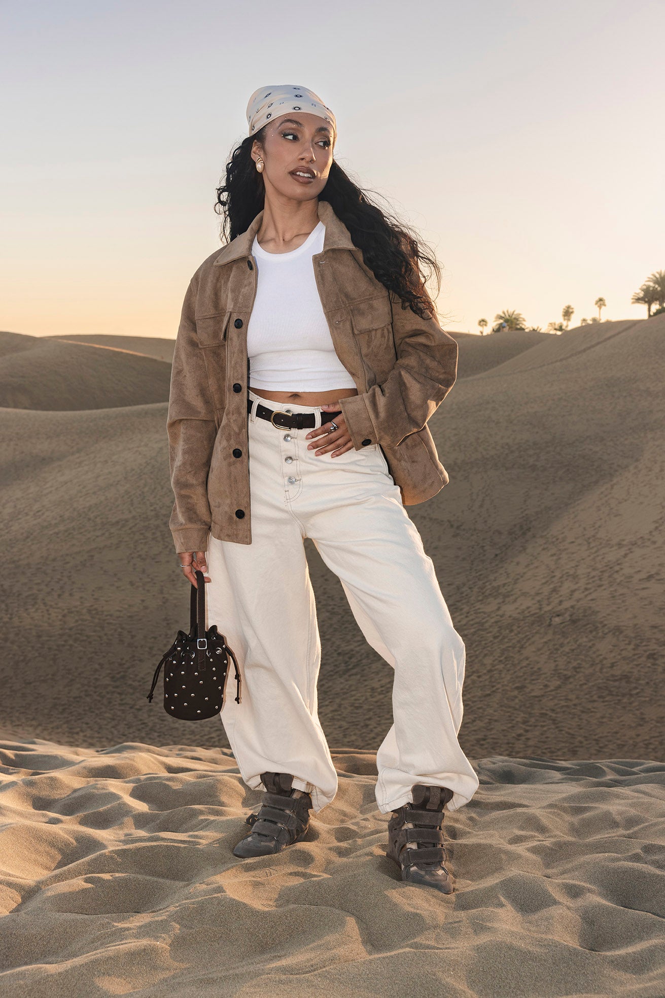 Steve Madden Mavis baskets taupe daim compensées