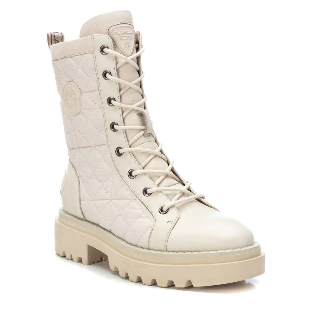 Carmela 16012702 bottines femme blanc matelassé