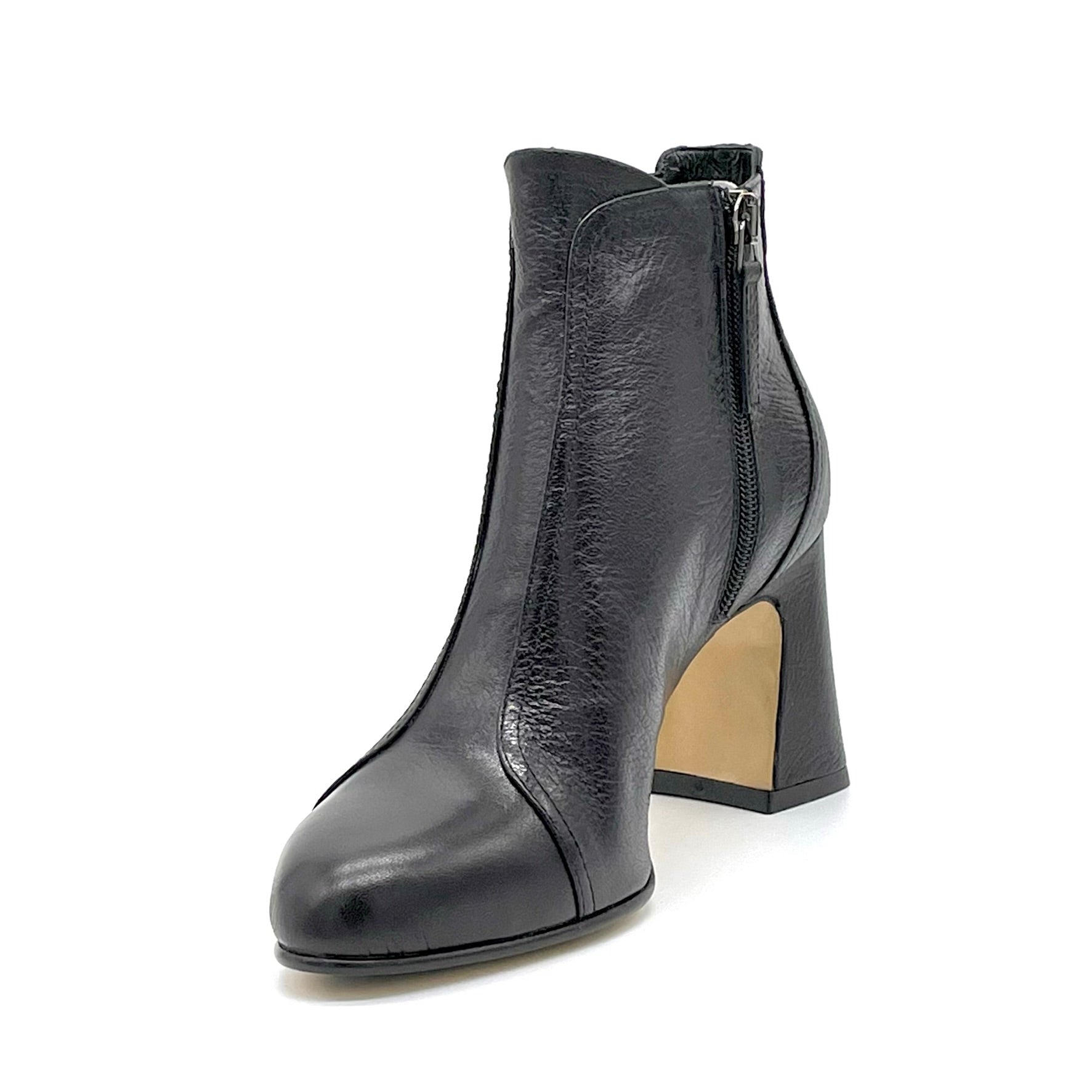 ELATA 53542 bottine cuir noir talon 7,5 cm