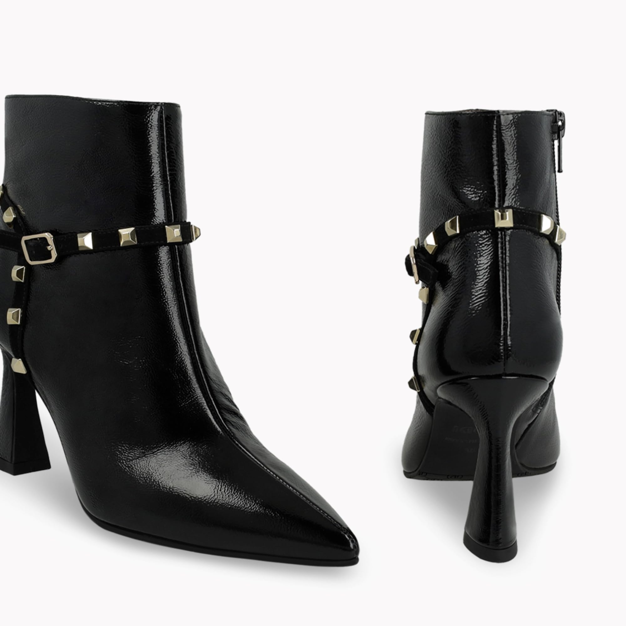 LODI Relle bottines cuir noires talon confort