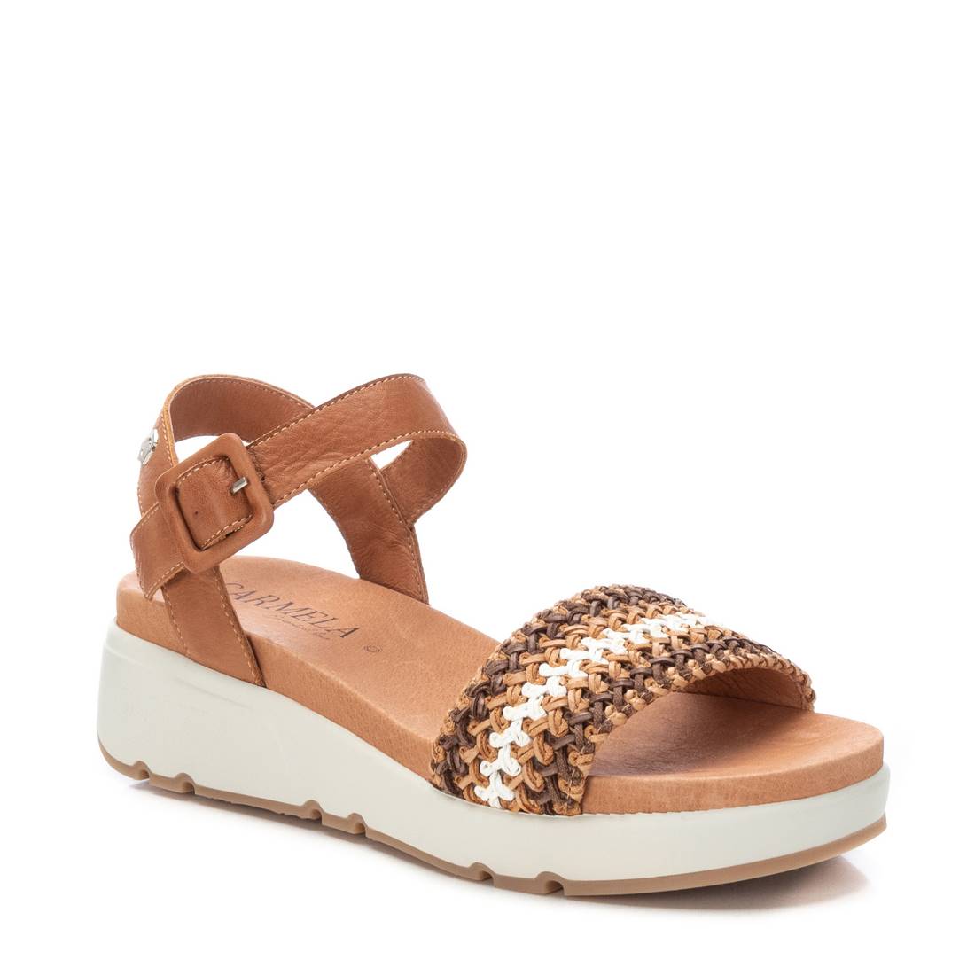 Carmela 16059001 sandales femme marron cuir plat