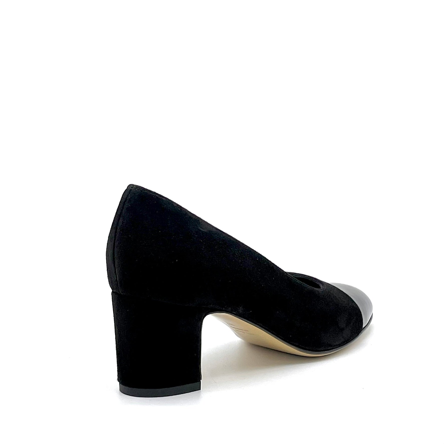 Elata 56521 escarpins daim noir écaille talon 5,5 cm point 37
