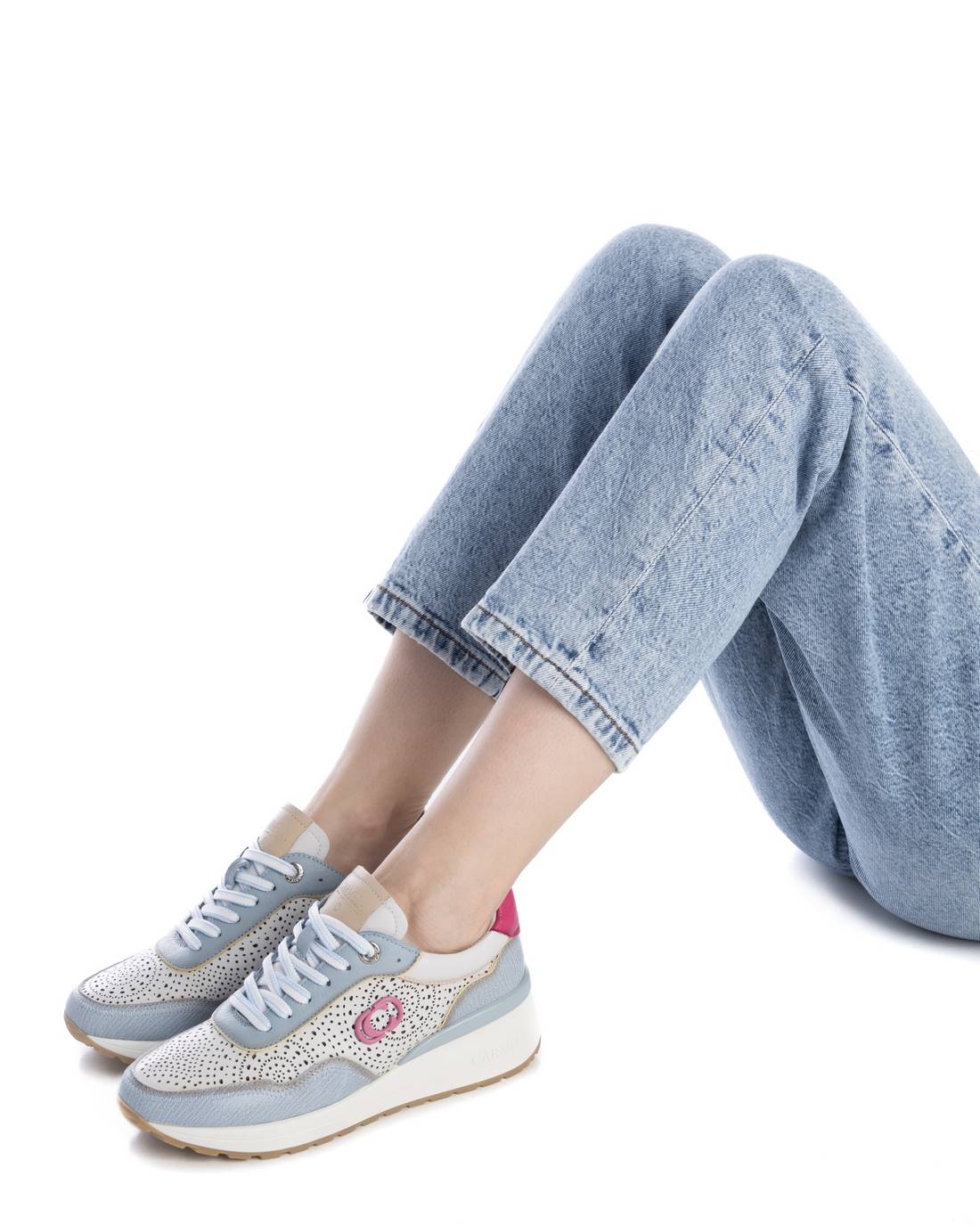 Carmela 16227201 baskets cuir bleu lacets