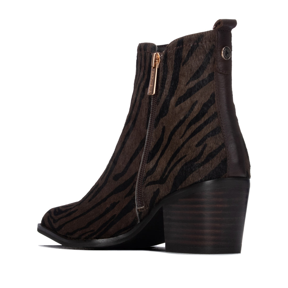 Carmela 16438601 bottine femme noir animal cuir