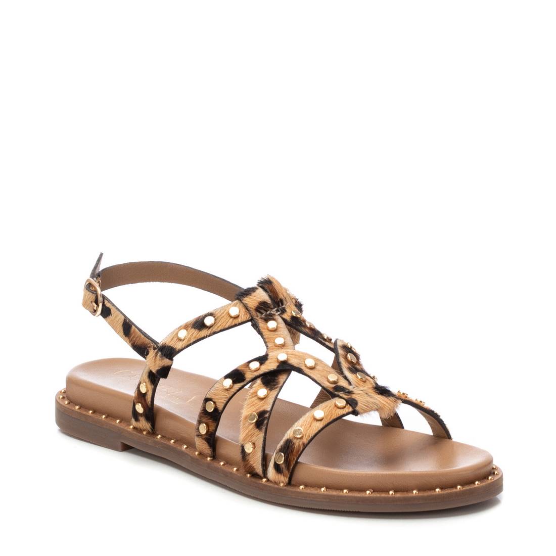 Carmela 16239204 sandales femme léopard cuir plates