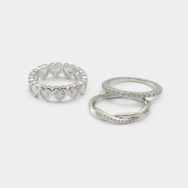 ALDO Lovestack lot bagues empilables dorees
