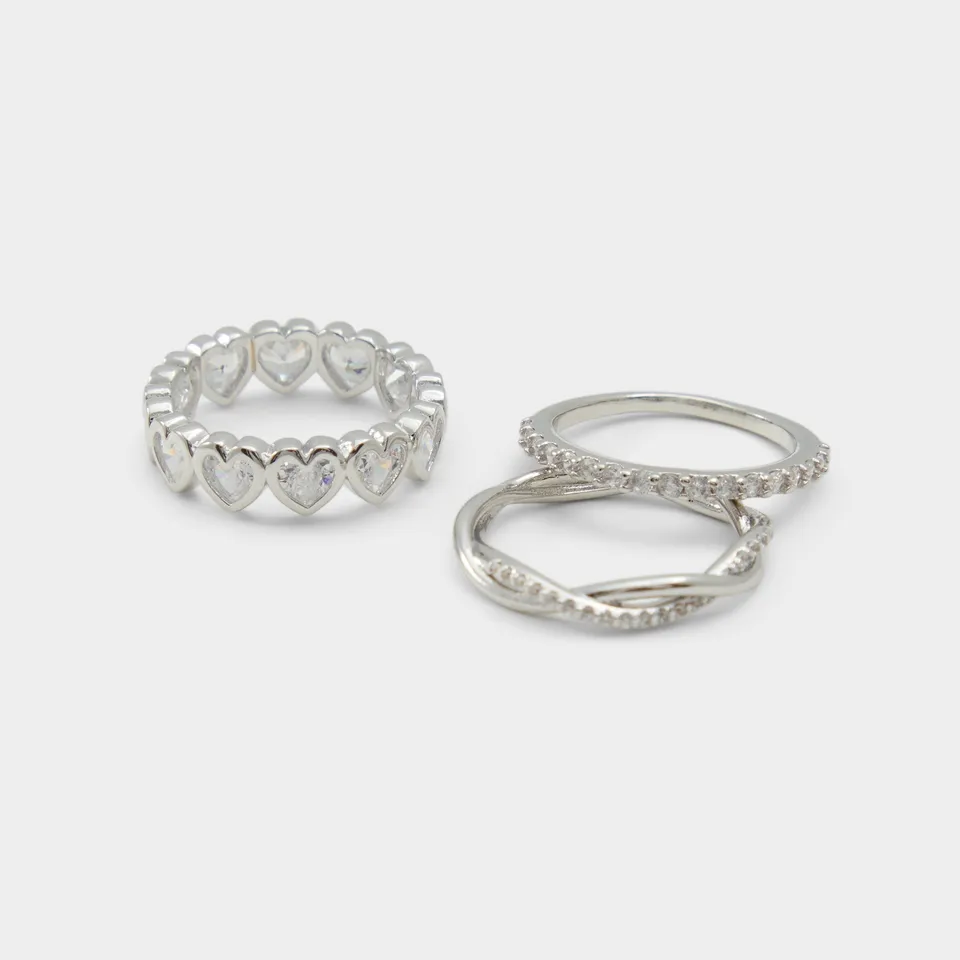 ALDO Lovestack lot bagues empilables dorees