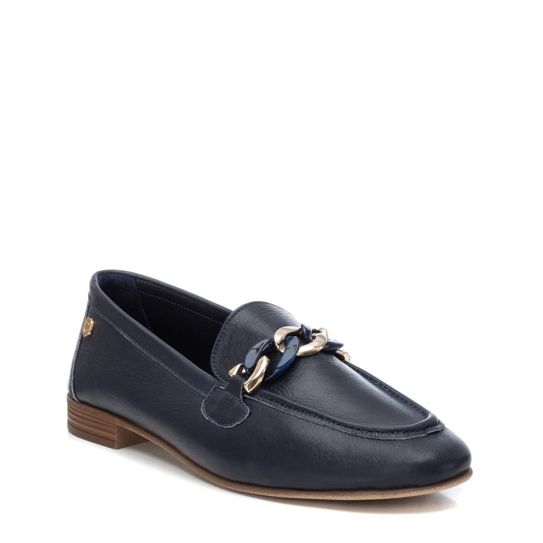 Carmela 16156105 mocassin cuir bleu femme plat