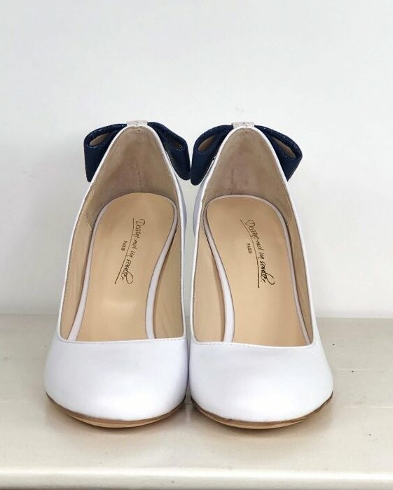 Dessine Moi Un Soulier escarpins cuir lisse blanc 37