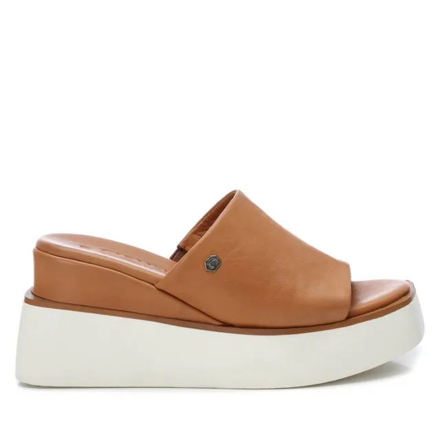 Carmela 16078801 sandale femme marron cuir compensée 8 cm