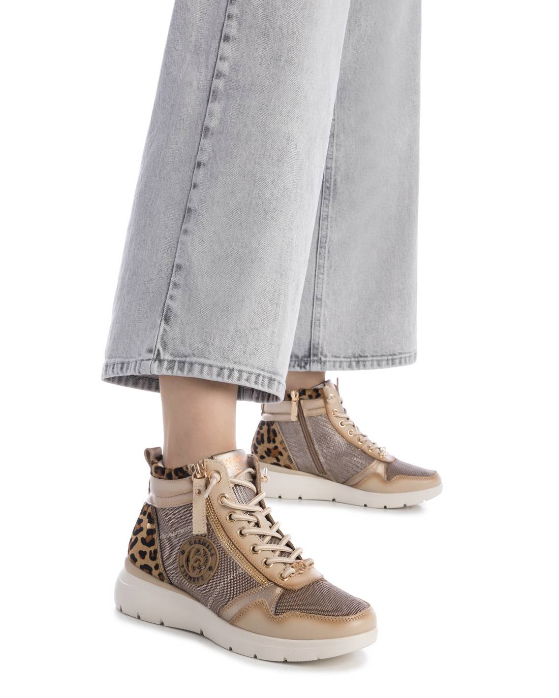 Carmela 16251402 bottine femme cuir beige talon plat