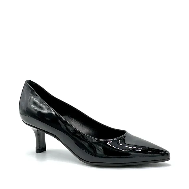 Elata 52511 escarpin vernis noir talon 5,5 cm