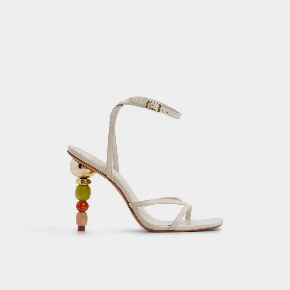 ALDO Beachglass sandales talons perles blanc