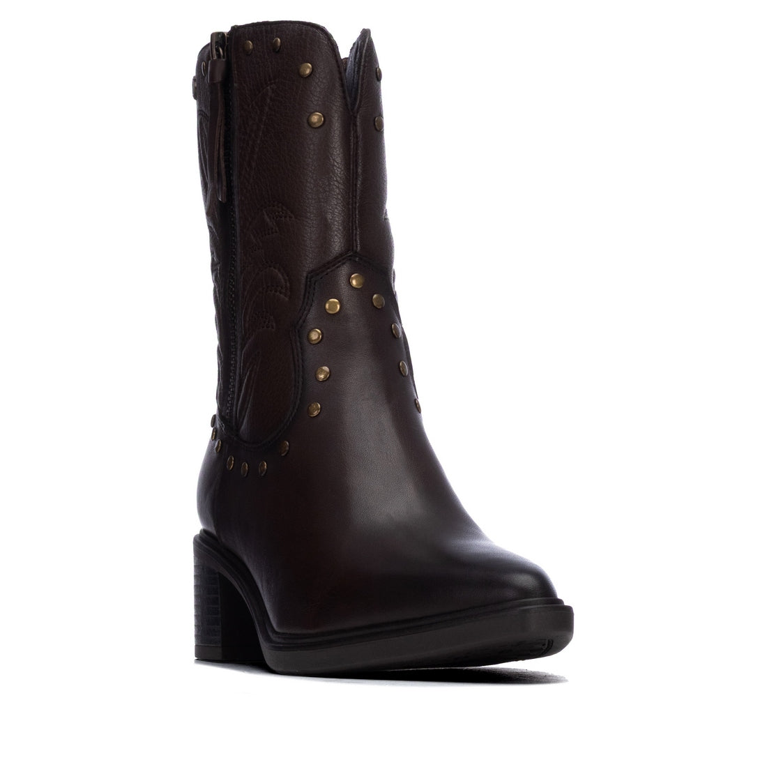 Carmela 16425102 bottines cuir marron talon bas