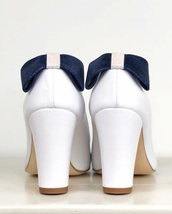 Dessine Moi Un Soulier escarpins cuir lisse blanc 37