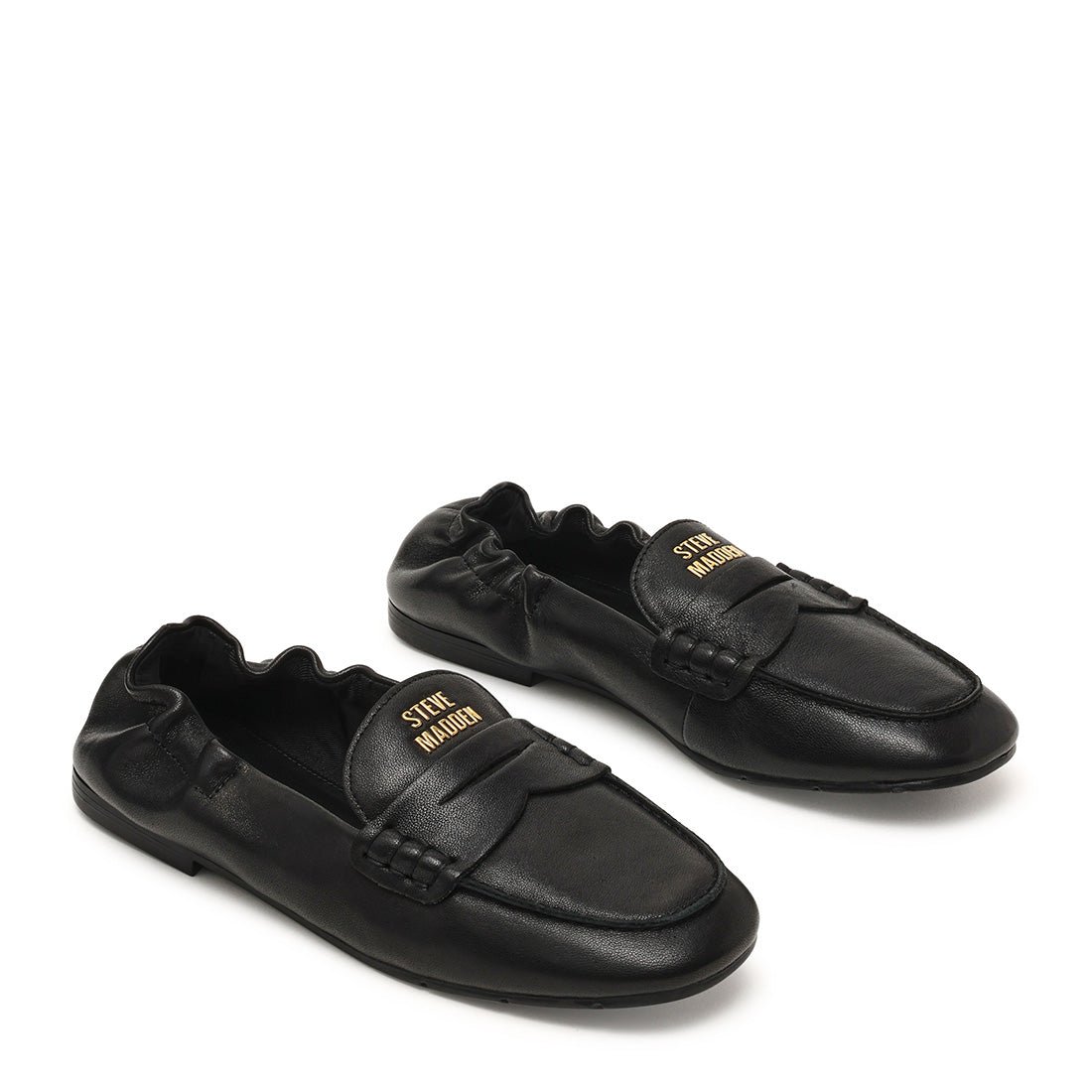 Steve Madden Newbury ballerine cuir noir sans lacets