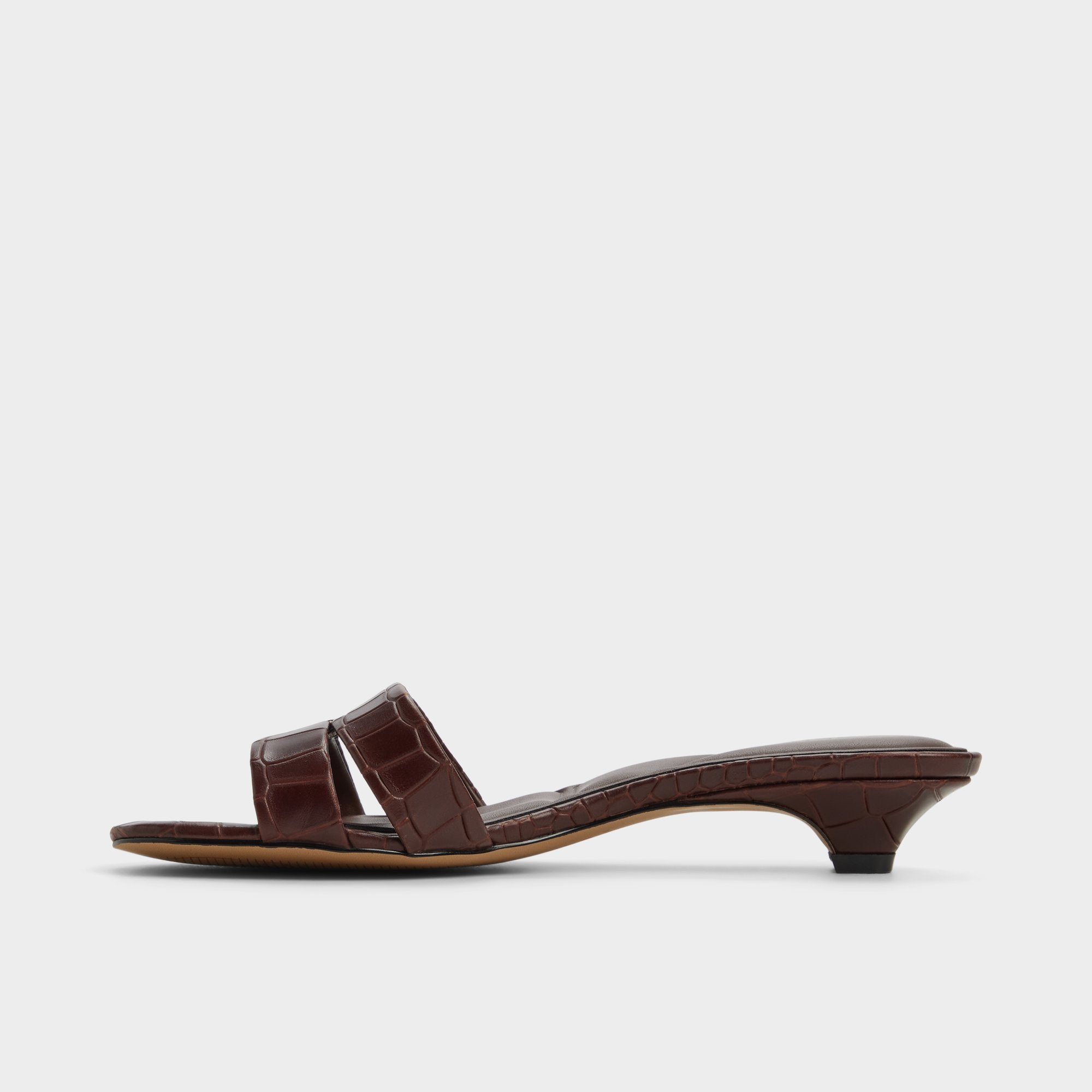 ALDO Scarletta mules talon chaton marron croco