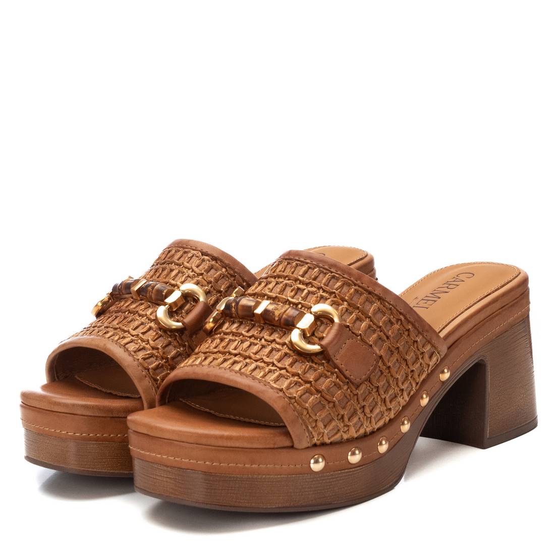 Carmela 16233402 mules camel talon moyen