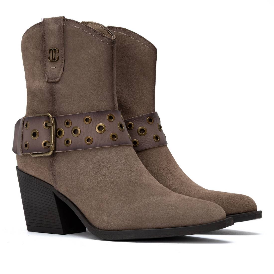 Carmela 16413202 bottine talon marron cuir véritable