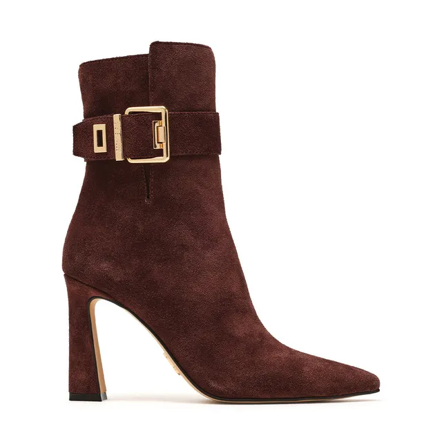 Steve Madden Sultri bottine talon daim marron chocolat