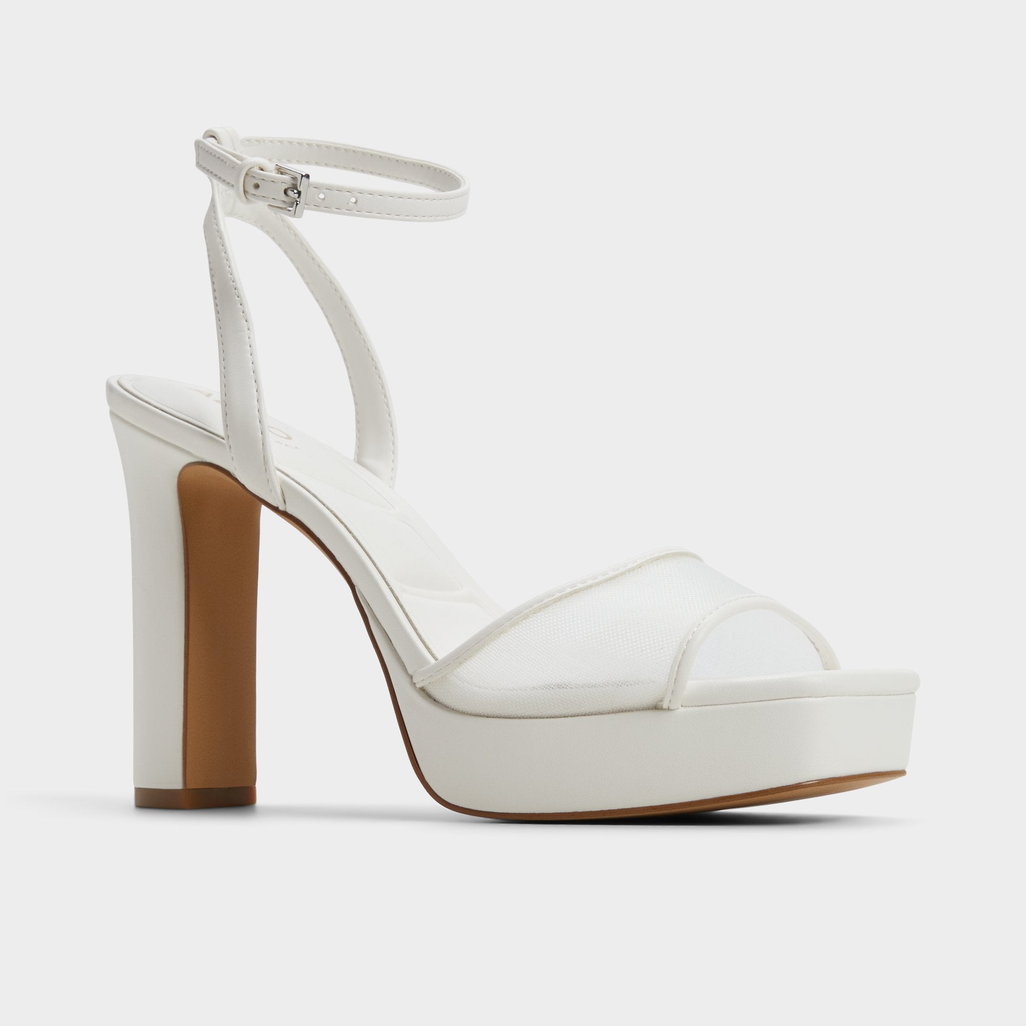 ALDO Chicglimmer sandales talon bloc blanc