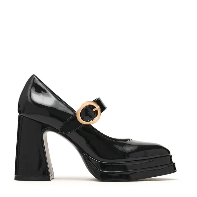 Steve Madden Kylee escarpins vernis noir talon 7 cm