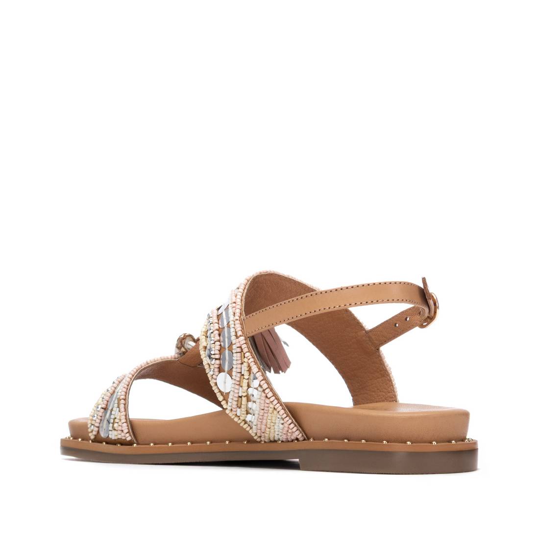 Carmela 16319806 sandale femme blanc plat strass