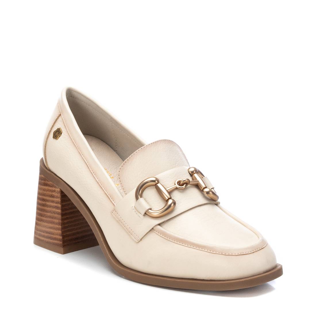 Carmela 16112703 mocassin femme blanc cuir talon 7 cm