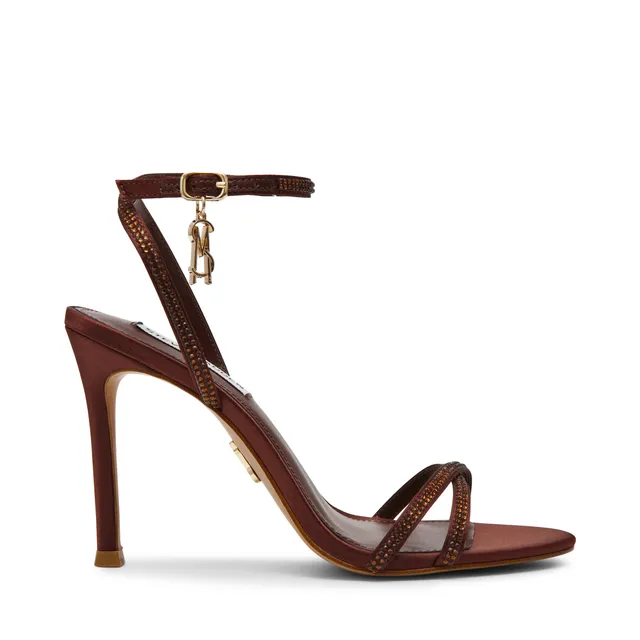 Steve Madden Jypsey-CNR sandales satin marron talon 8 cm
