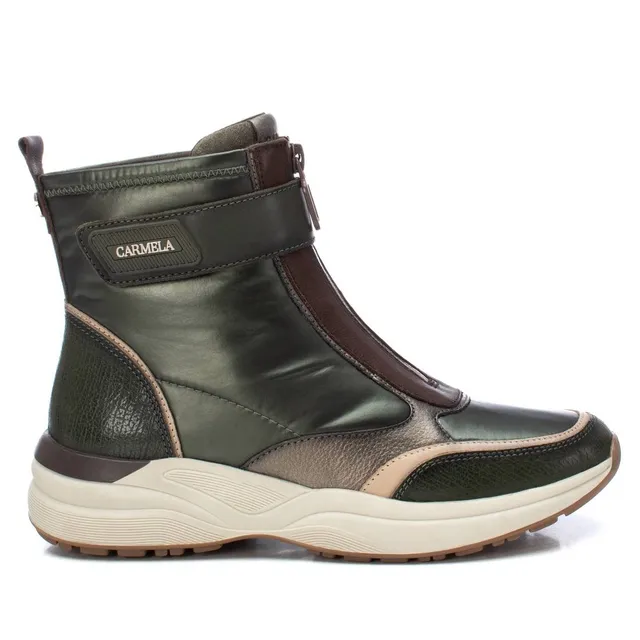 Carmela 16196202 sneakers femme vert cuir épaisse