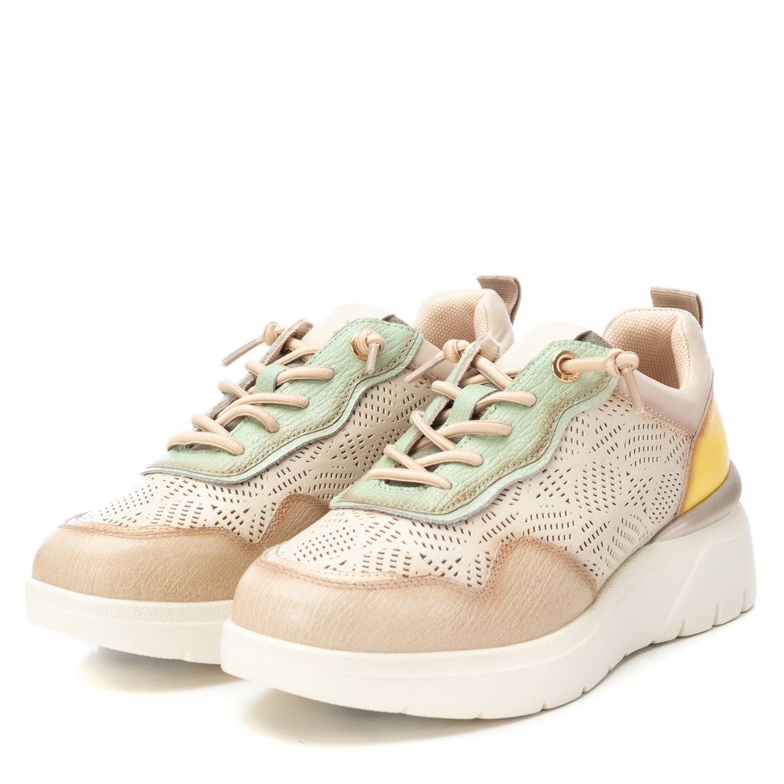 Carmela 16142301 basket cuir blanc femme lacets