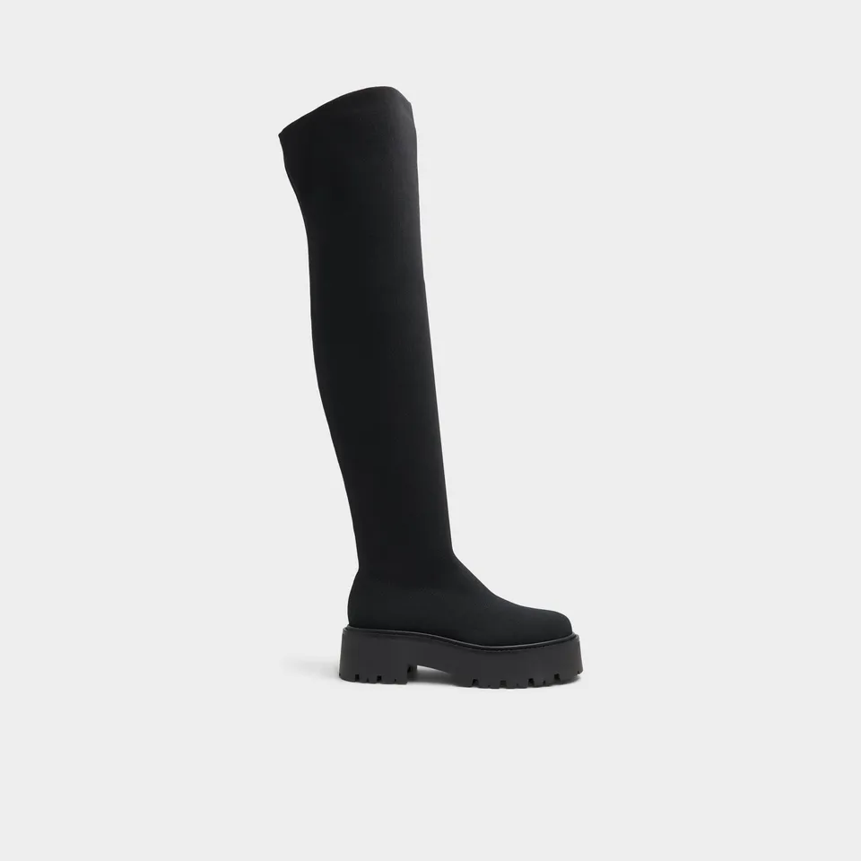 ALDO Dynoknit botte cuissarde maille noire