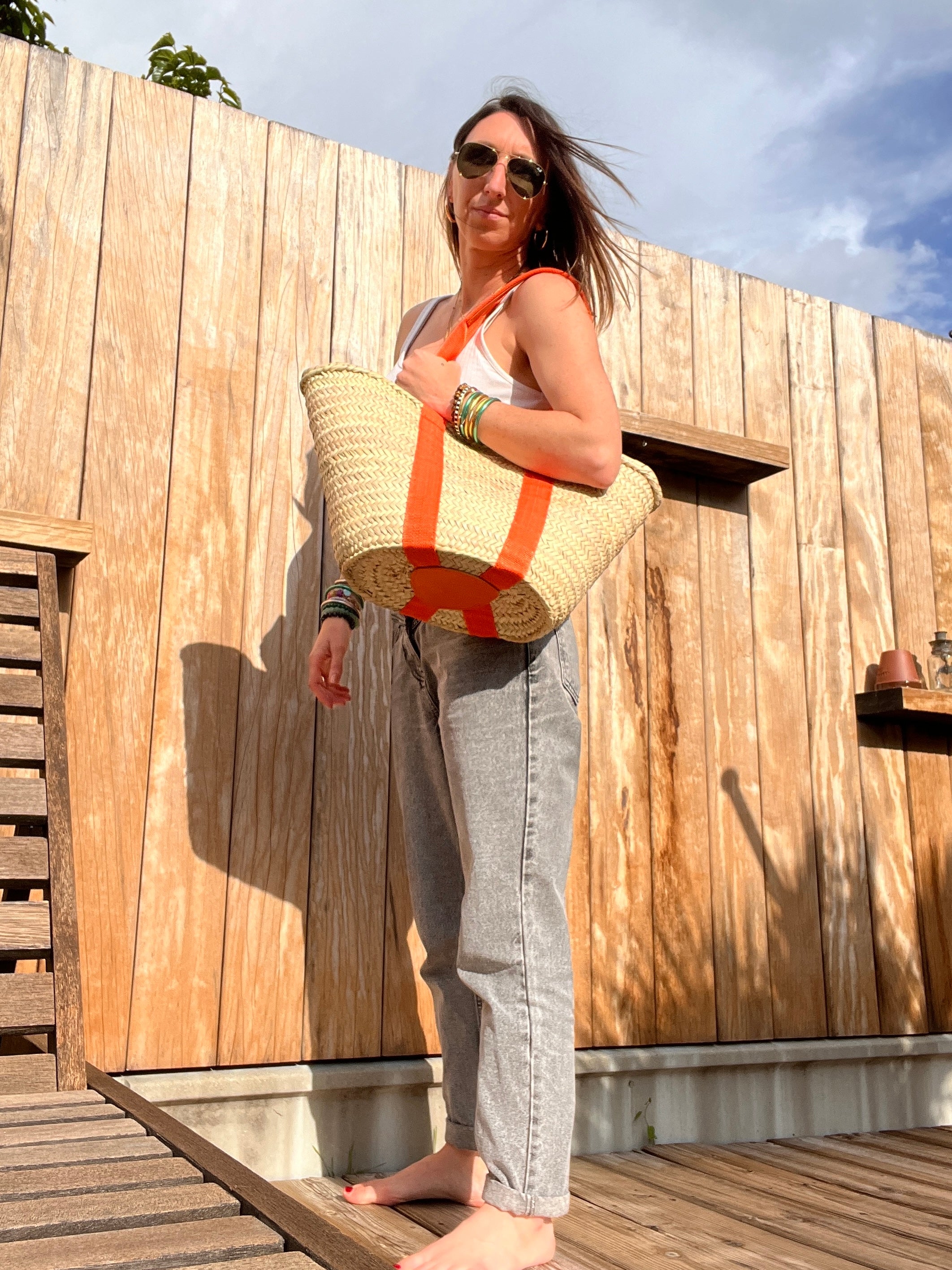 Coralie Masson Chorfa panier tressé orange