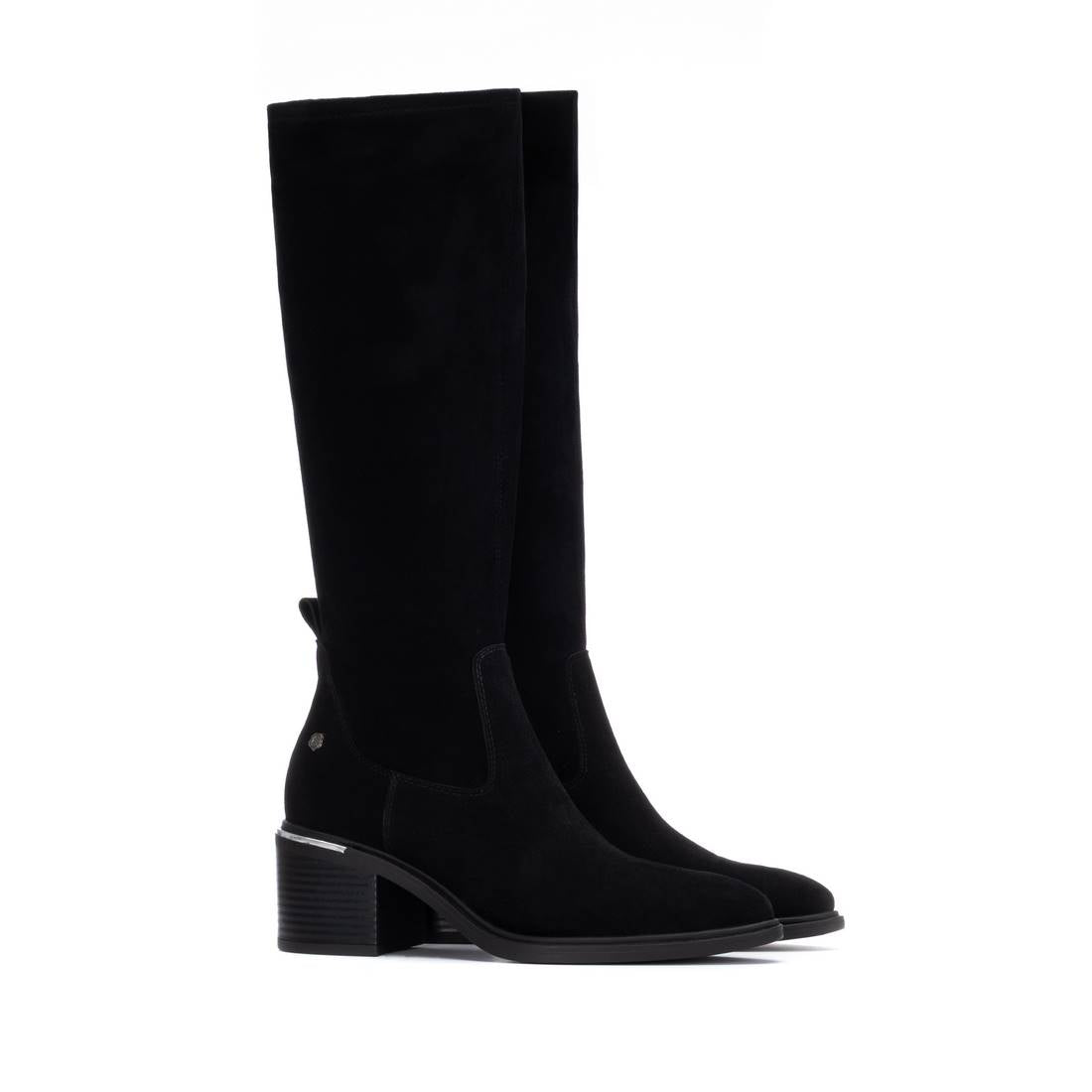 Carmela 16264602 bottines femme noir cuir talon moyen