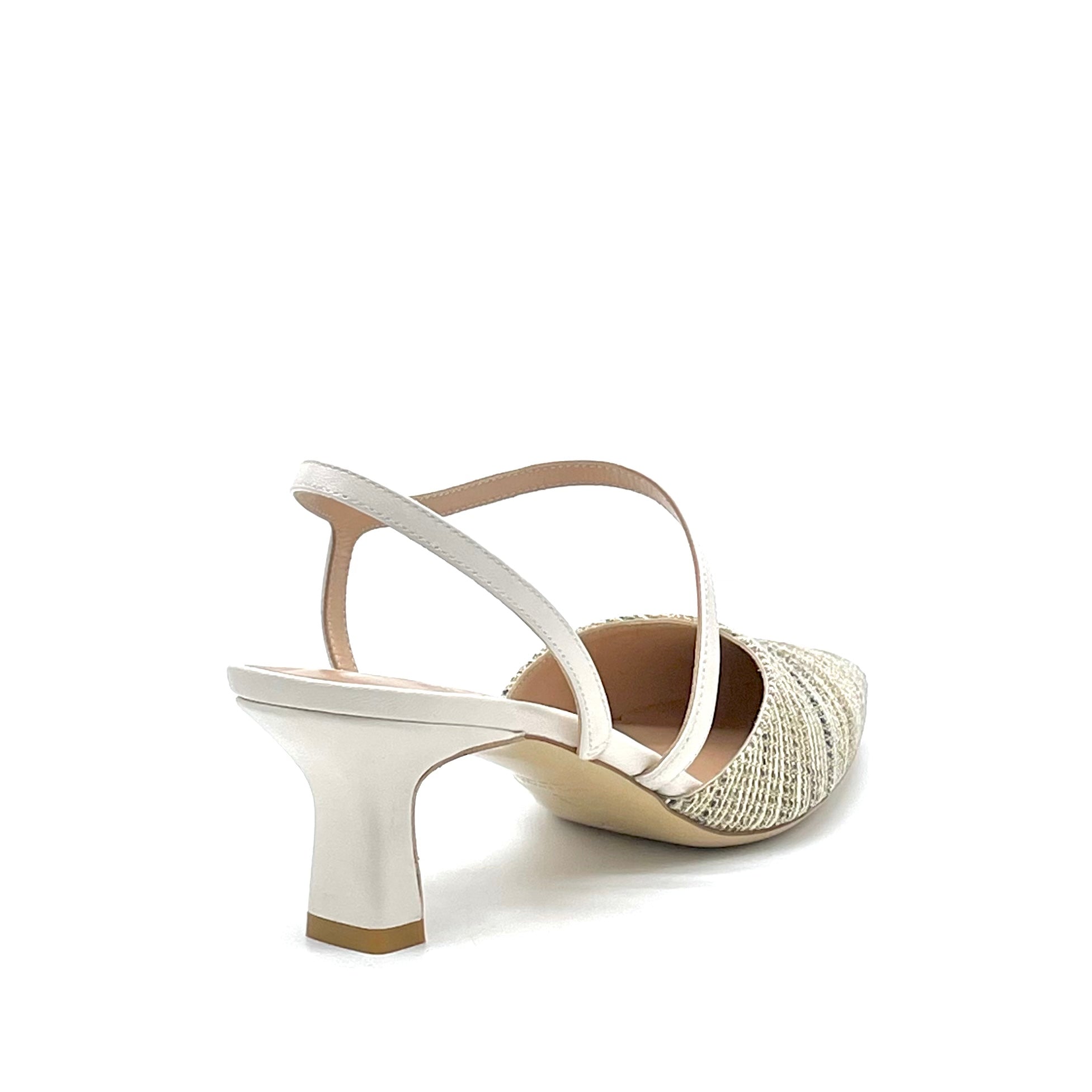 ELATA 13171 slingback cuir beurre multicolore talon 5,5 cm
