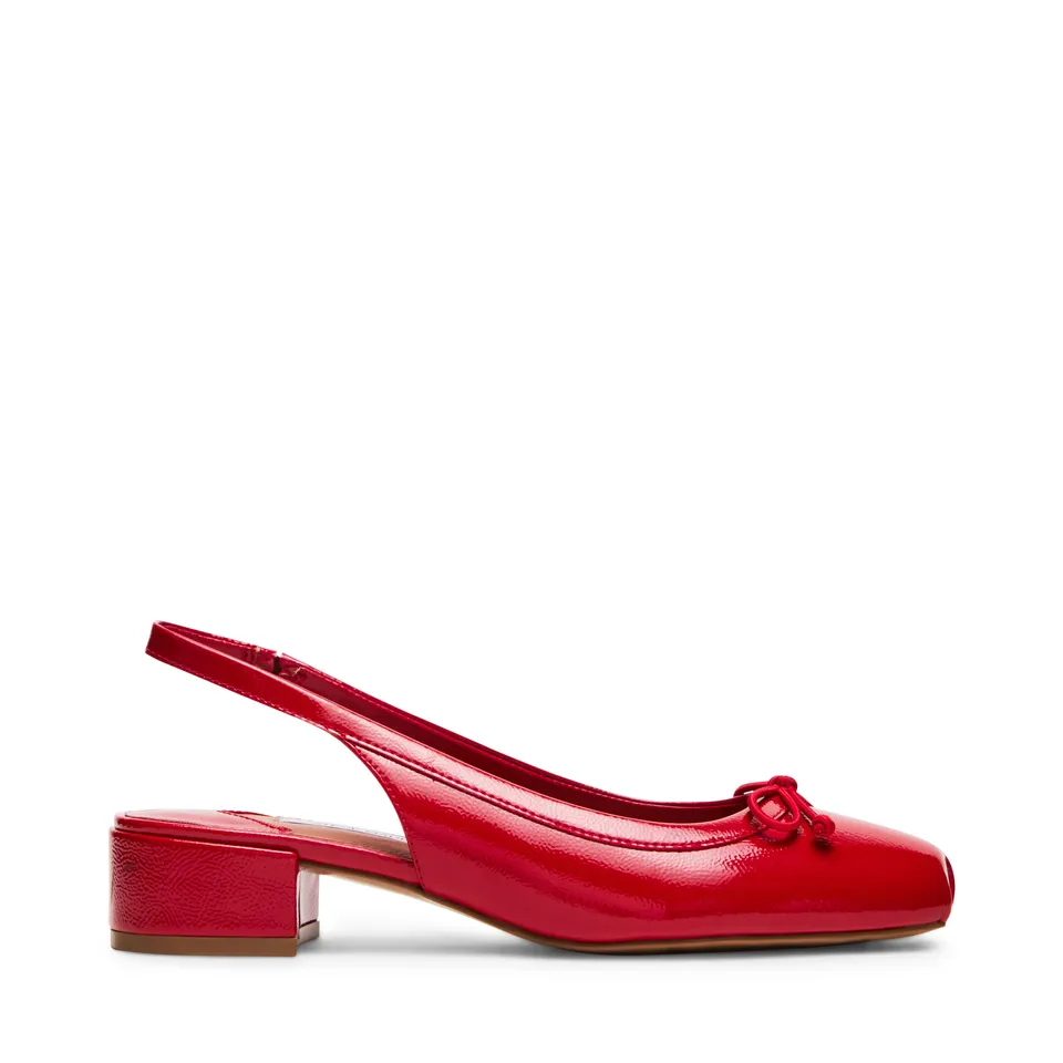 Steve Madden Loved ballerines rouge verni froissé