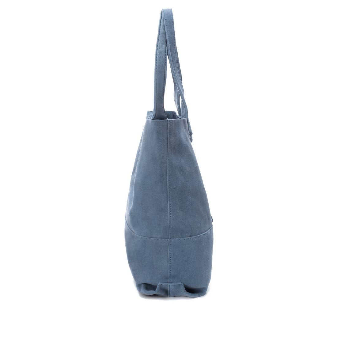 Carmela 18603101 sac épaule suède bleu 35 cm