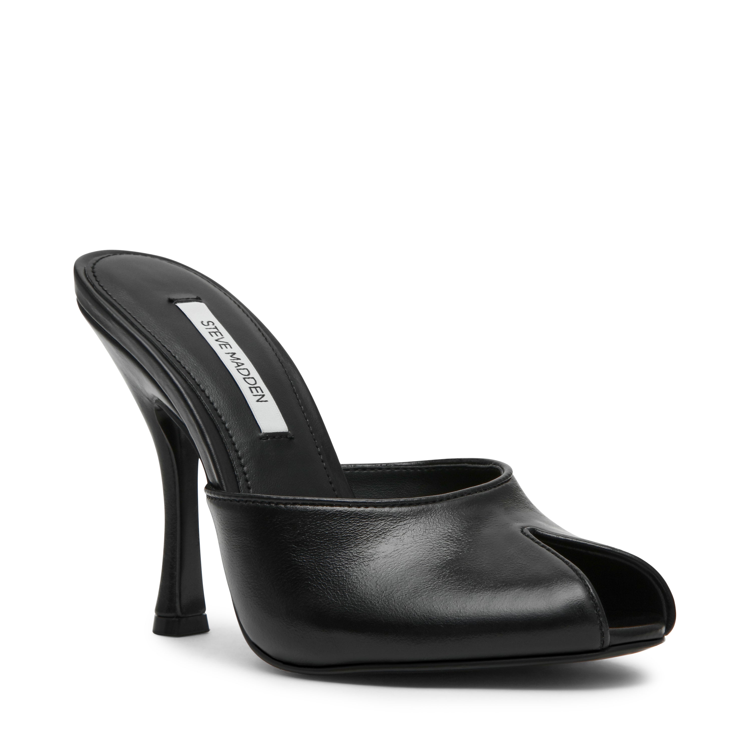 Steve Madden Jaylee mules femme noir cuir talon 10 cm