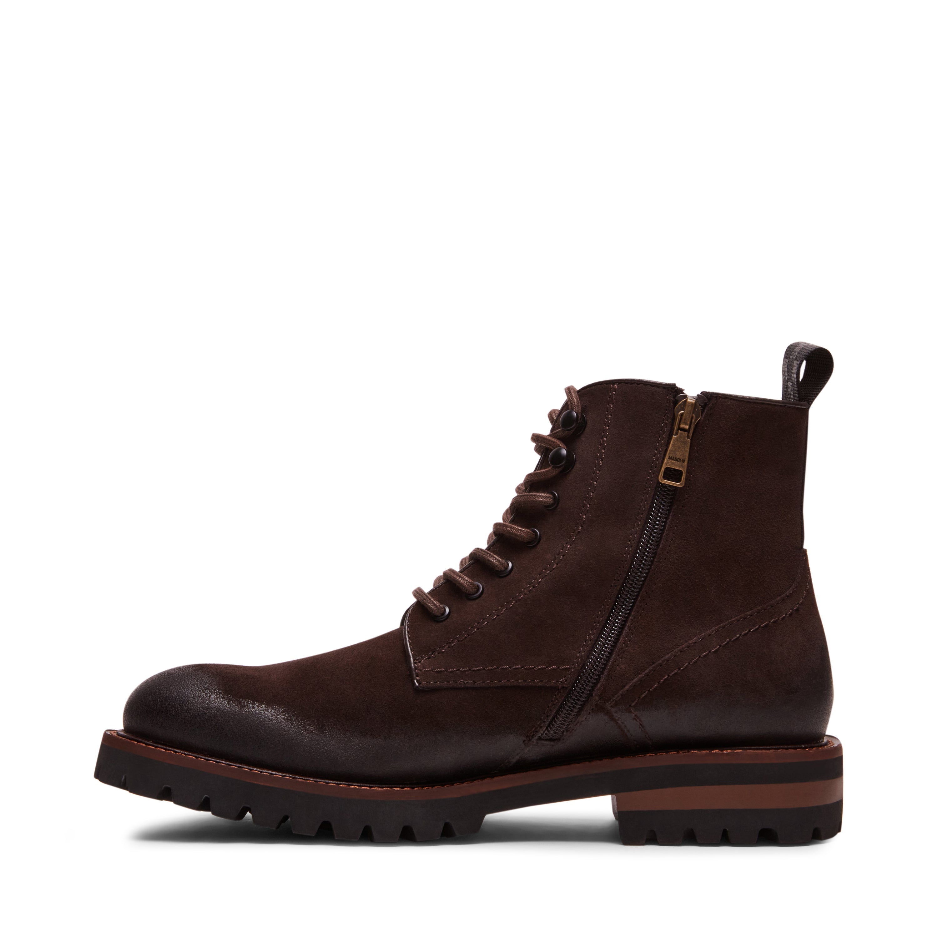 Steve Madden Montana botte homme marron daim lacets 3 cm