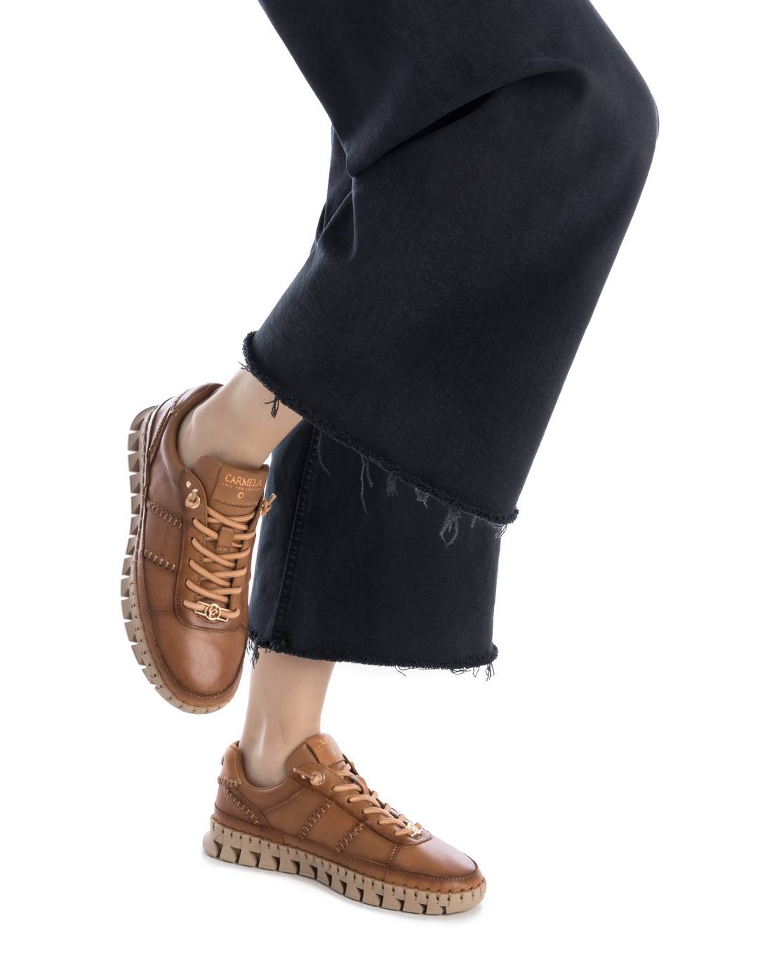 Carmela 16252802 sneakers cuir camel lacets